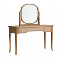 Toeletta con specchio 120 x 45 x 150 cm in legno marrone stile classico con cassetti